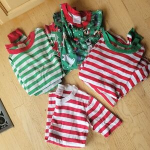 Bundle 3 Sets Holiday Hanna Andersson Pajamas Plus! Bonus Short Sleeve Pj Top